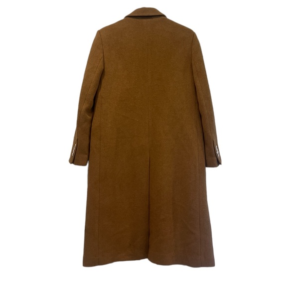 Club Monaco Slim Tailored Wool Trench Coat Women Size M Camel Single Breasted - Picture 6 of 16
